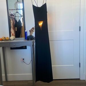Black Slim Long Dress with buttscrunch (tiktok dress)